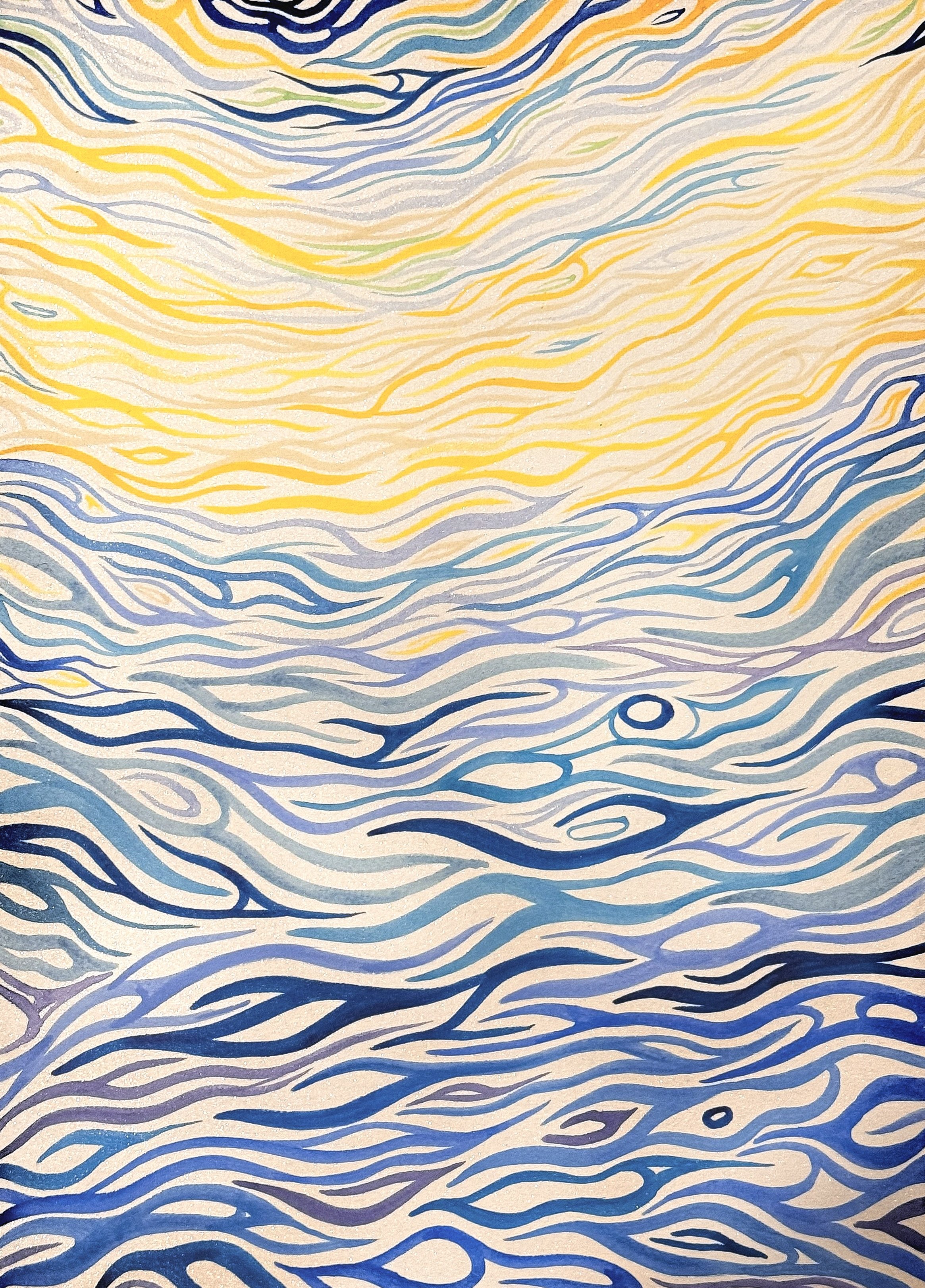 Apricity, Watercolor on paper, 16"x12" 2025