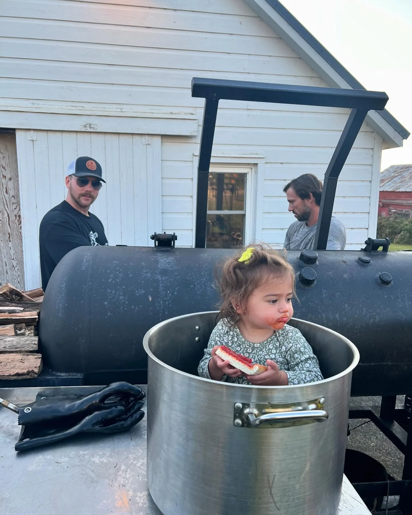Always ask where your BBQ guy gets his meat from!
.
.
.
Just kidding! It&rsquo;s a baby in a pot🐣. And these are the moments we live to cook for, when everyone is together of all backgrounds, ages, and sizes
&mdash;&mdash;&mdash;&mdash;&mdash;&mdash