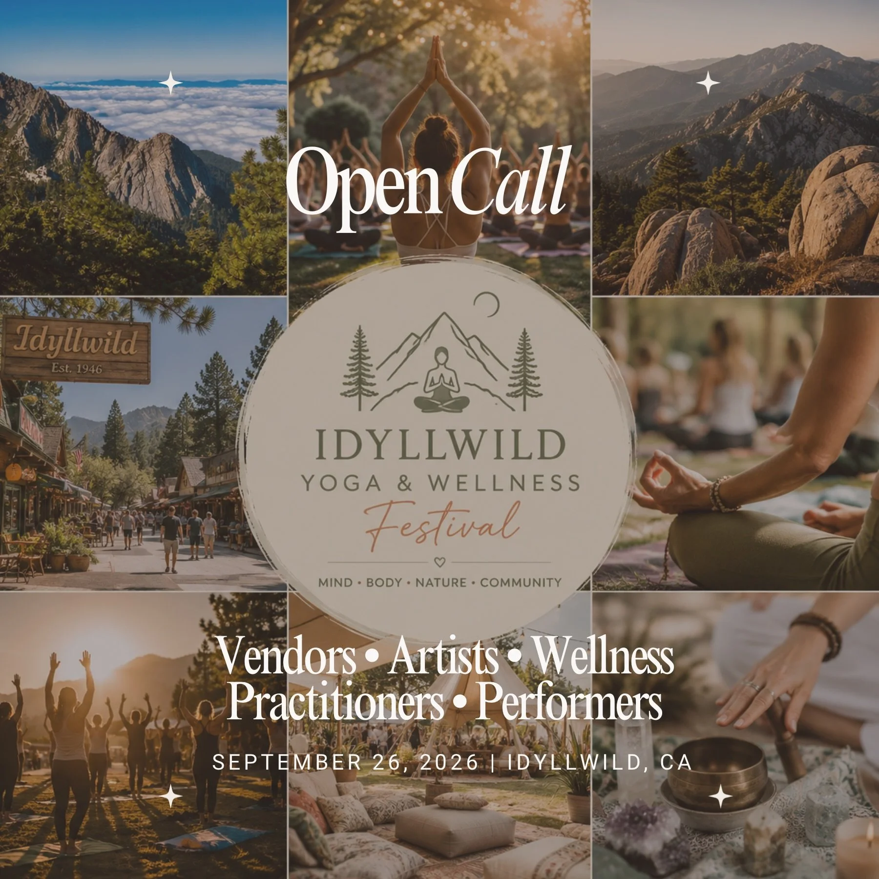 Calling all wellness vendors, artists, healthy food creators, and mindful businesses!! ✨

We are currently accepting applications for the first-ever Idyllwild Yoga + Wellness Festival 😊&mdash; a one-day event celebrating yoga, music, healing, creati