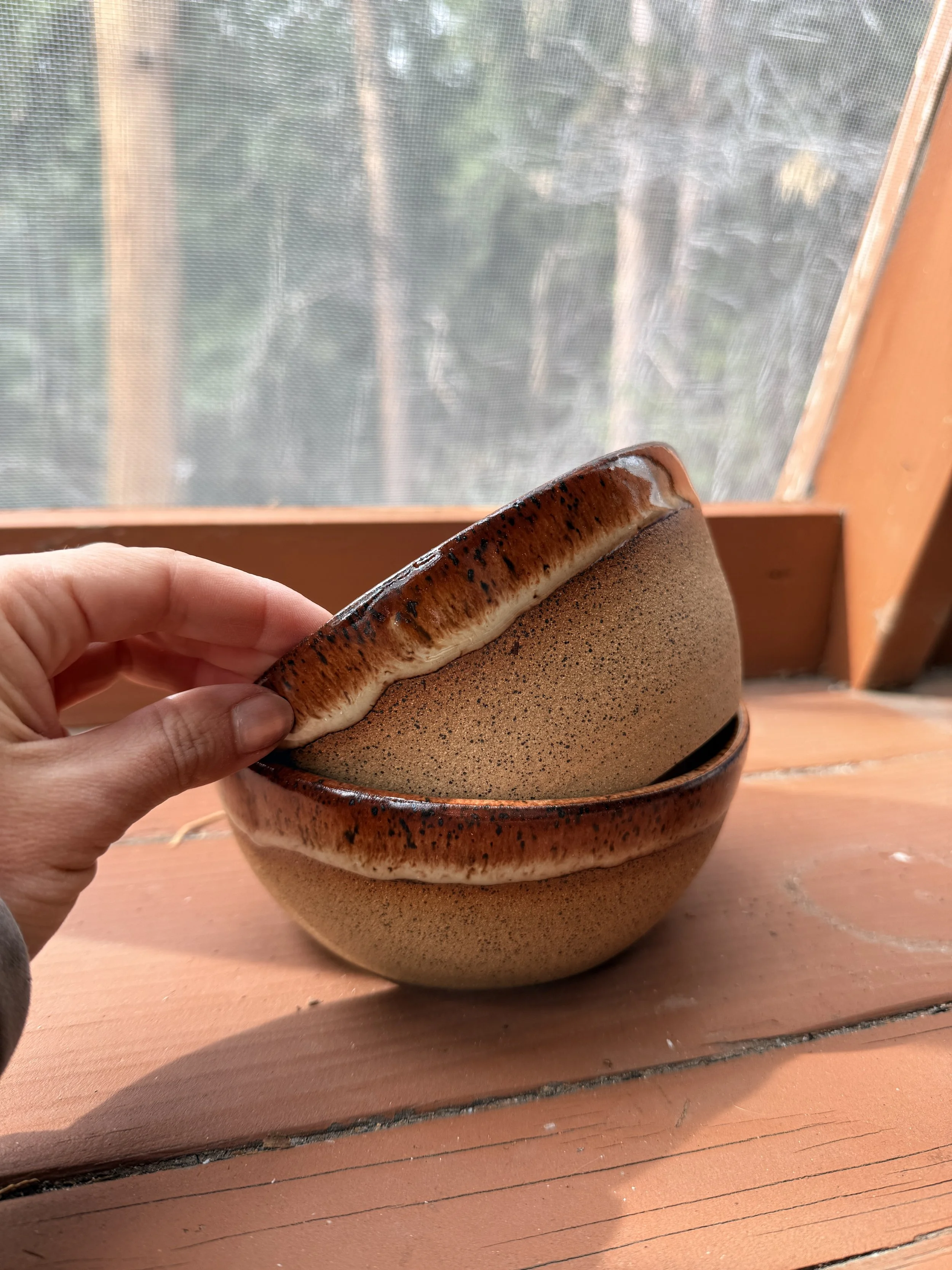 Hand made pottery made in Idyllwild, inspired by nature.