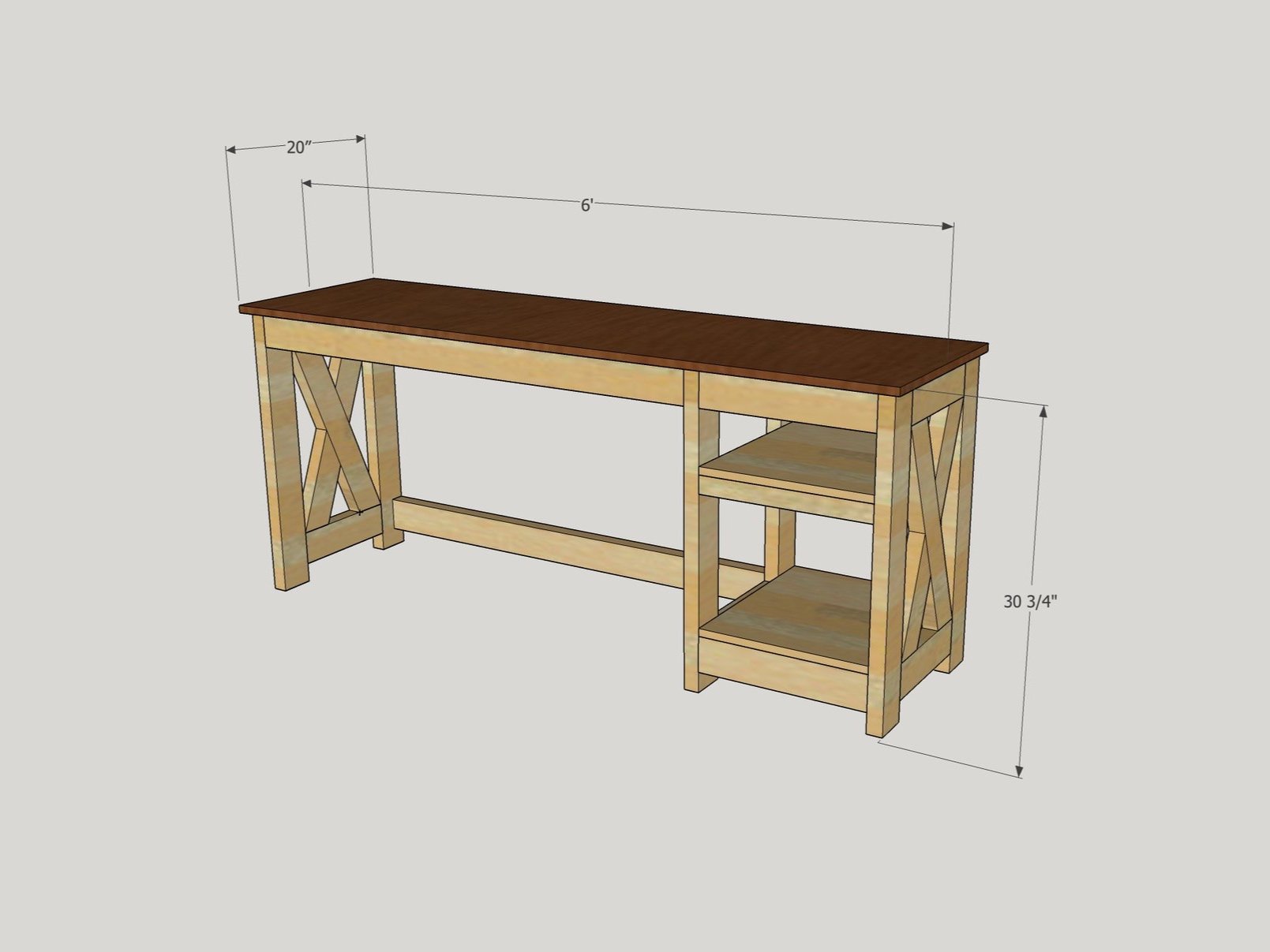 Greg built this Cricut desk for - Vintage Farmhouse Tables