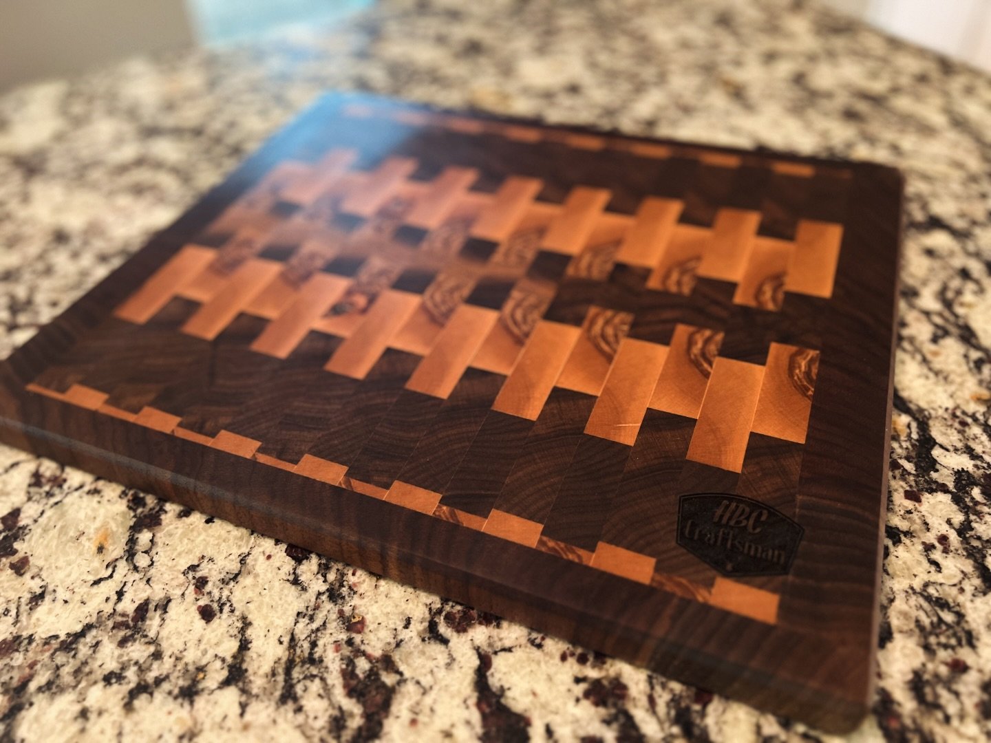 &ldquo;That&rsquo;s too nice to cut on&rdquo;, is something I hear all the time. Did you know that end grain cutting boards like this keep knives sharp longer and take cut marks better than most other cutting boards? The grain of the wood facing up c