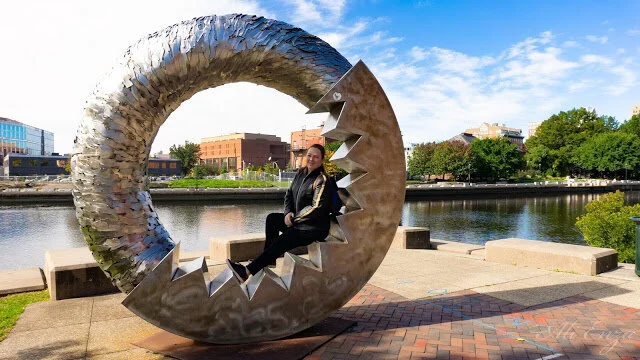 I couldn’t resist climbing it!