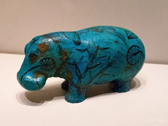I believe this was in the Egyptian section! But I could be wrong.  I just love this little turquoise hippo!