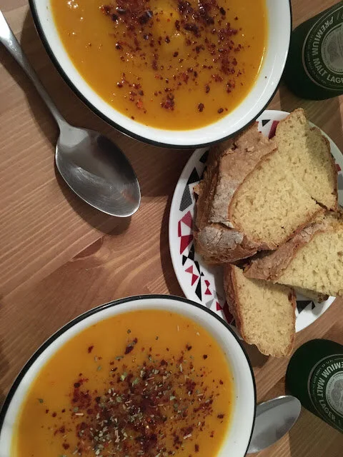 Pumpkin Soup with a side of Soda bread