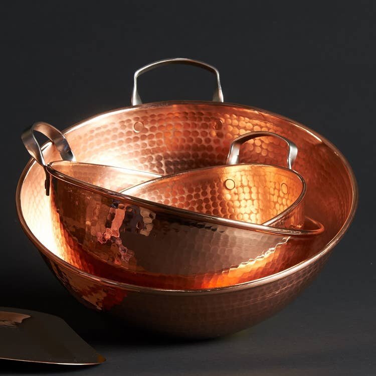 HAMMERED COPPER MIXING BOWLS — ORYX AND FIG