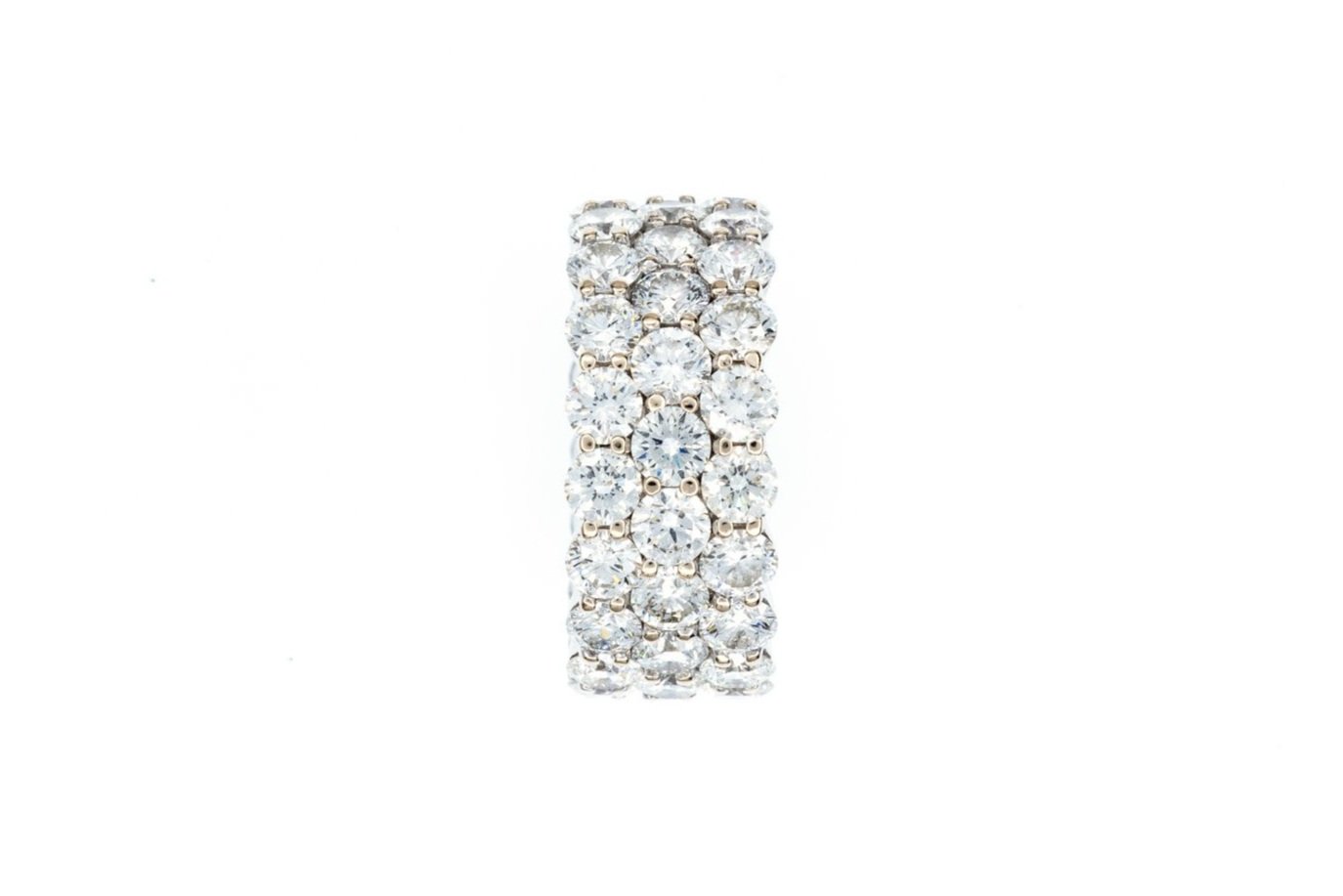 (S)White Gold Round Brilliant Cut Diamond Eternity Band
