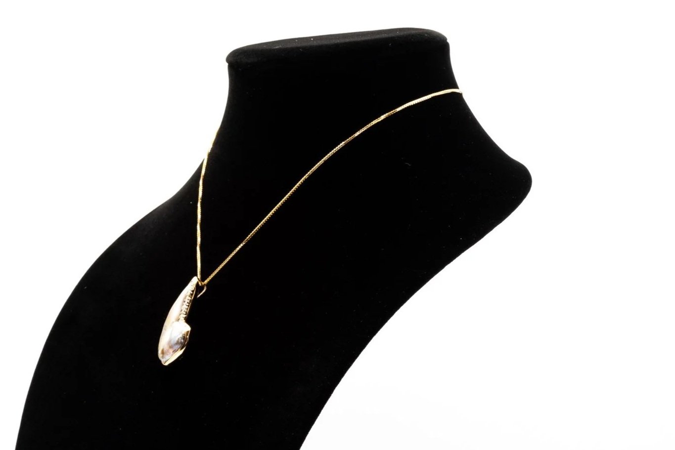 (S)Yellow White Gold Diamond Freshwater Cultured Pearl Slider Pendant