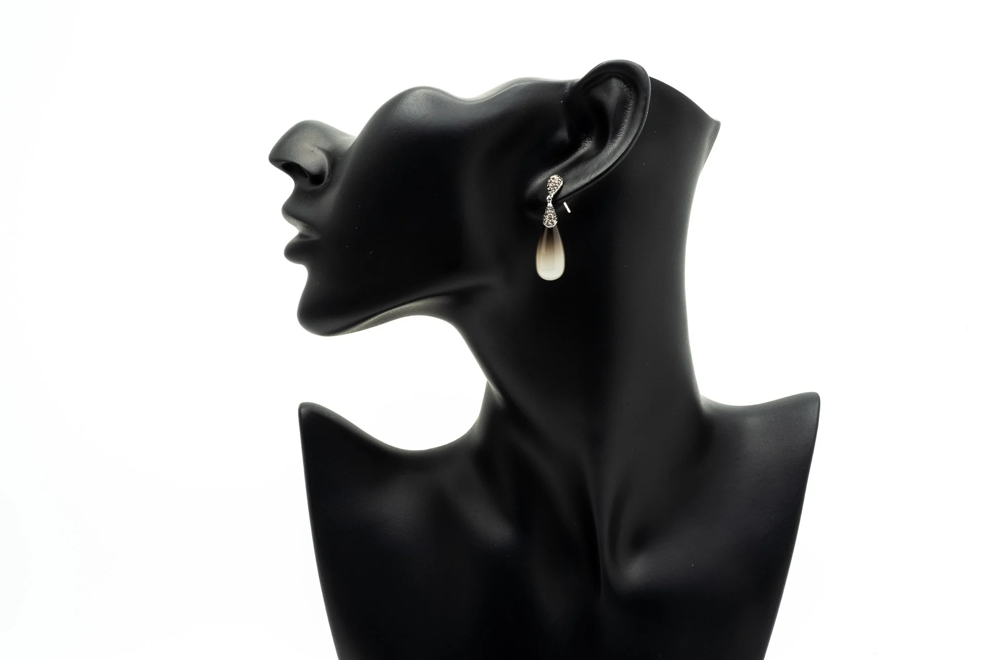 (S)Sterling Silver Smoky Quartz Drop Dangle Designer John Hardy Earrings