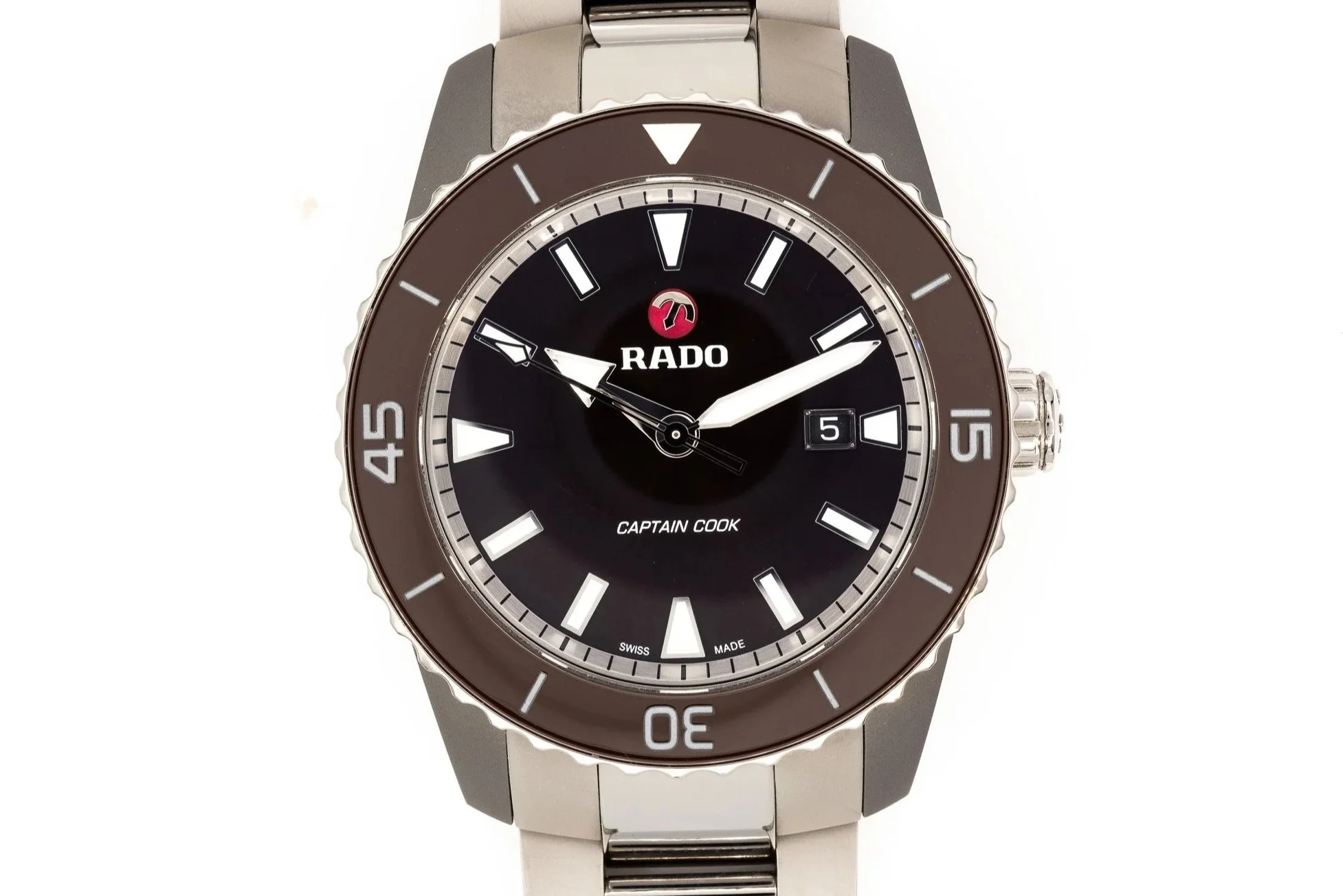 (T)45mm Titanium Ceramic Rado Hyperchrome Captain Cook Automatic Wristwatch