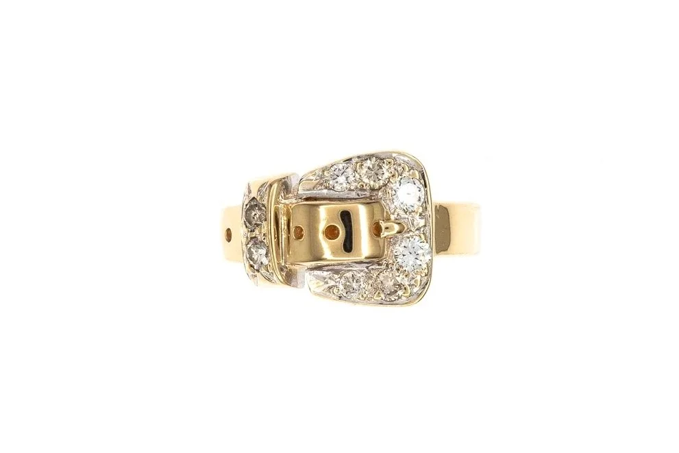 (T)Yellow Gold Round Brilliant Cut Multi Diamond Ring