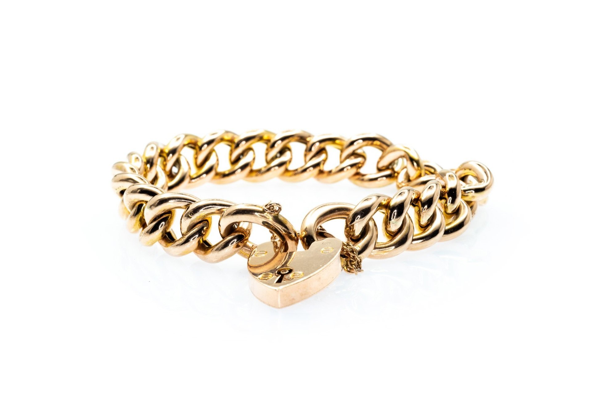 (F)Yellow Gold Curb Link Bracelet
