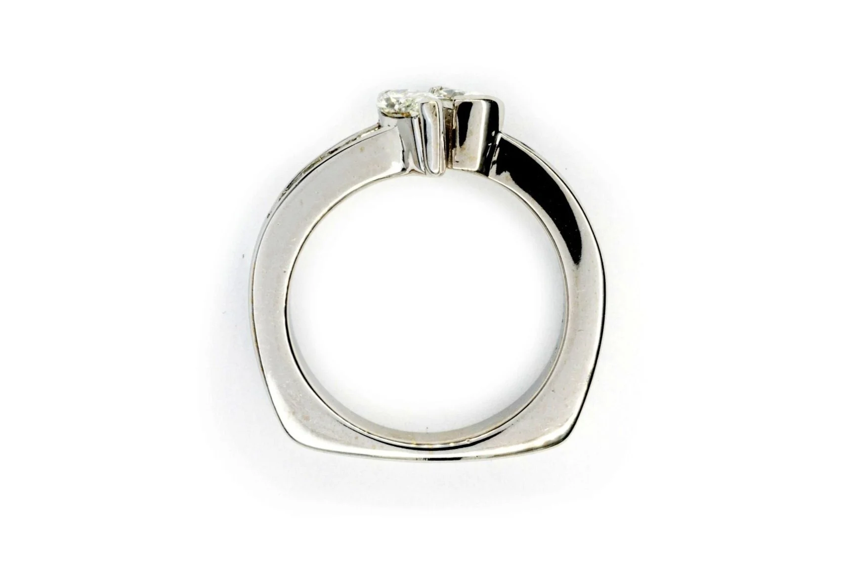 (F)White Gold Marquise Princess Pear Cut Multi Diamond Christopher Sommers Ring