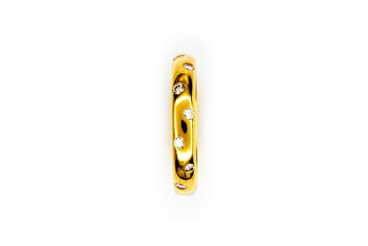 (S)Yellow Gold Round Cut Diamond Ring