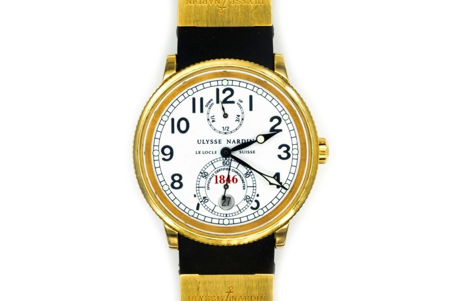 VWA-172 38mm Swiss Made Yellow Gold Ulysse Nardin Marine