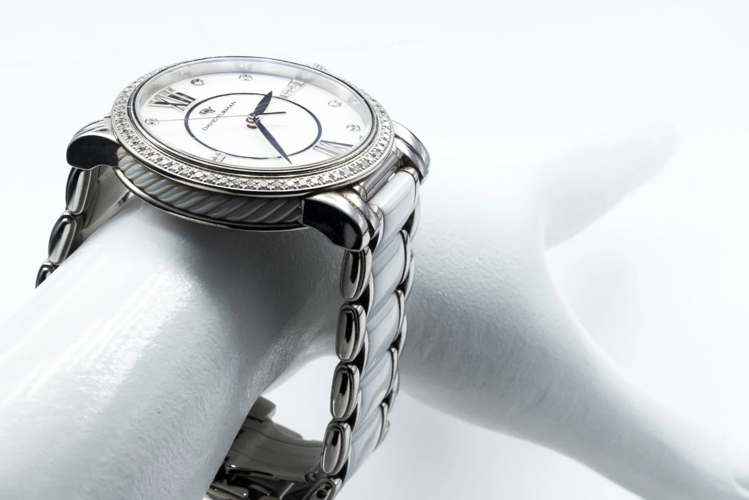VWA-197 38mm David Yurman Stainless Steel White Ceramic  display picture 2