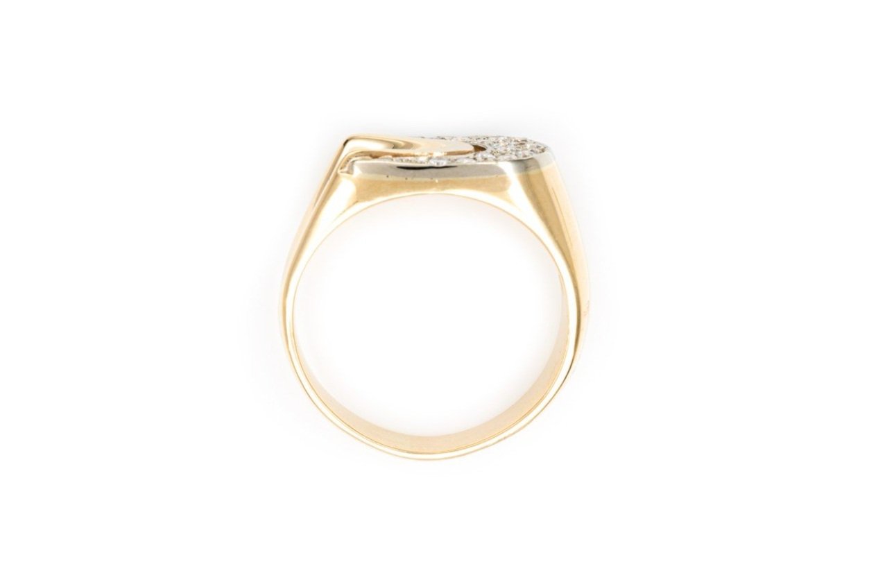 (F)Yellow Gold Round Brilliant Cut Multi Diamond Ring