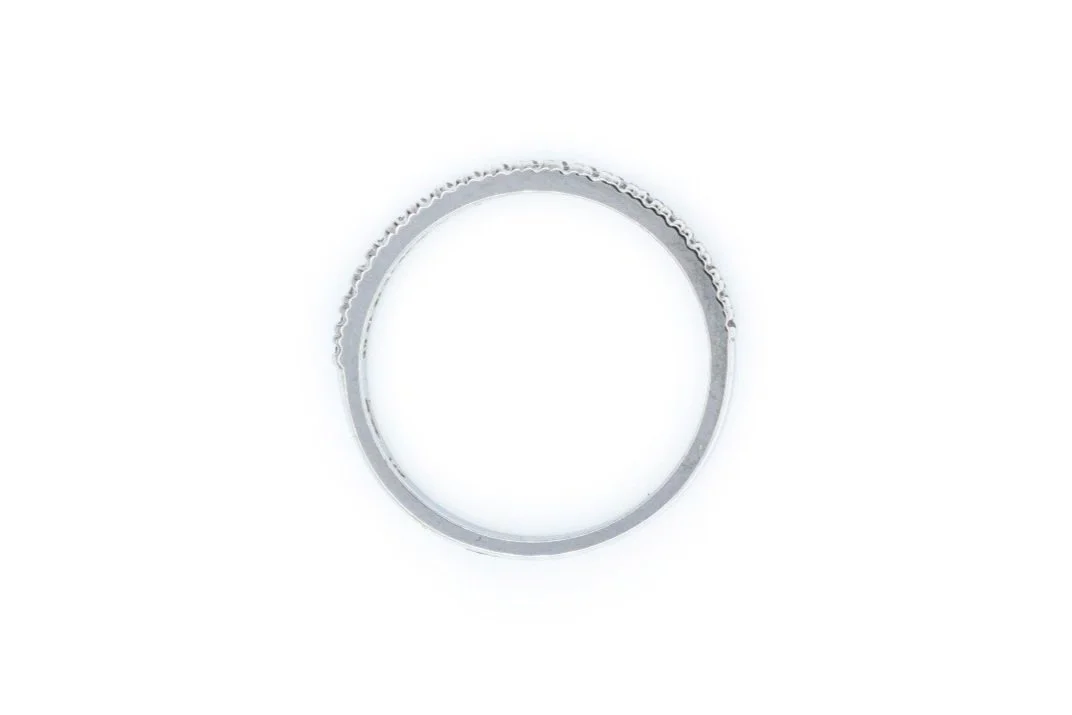 (F)White Gold Round Brilliant Cut Diamond Band