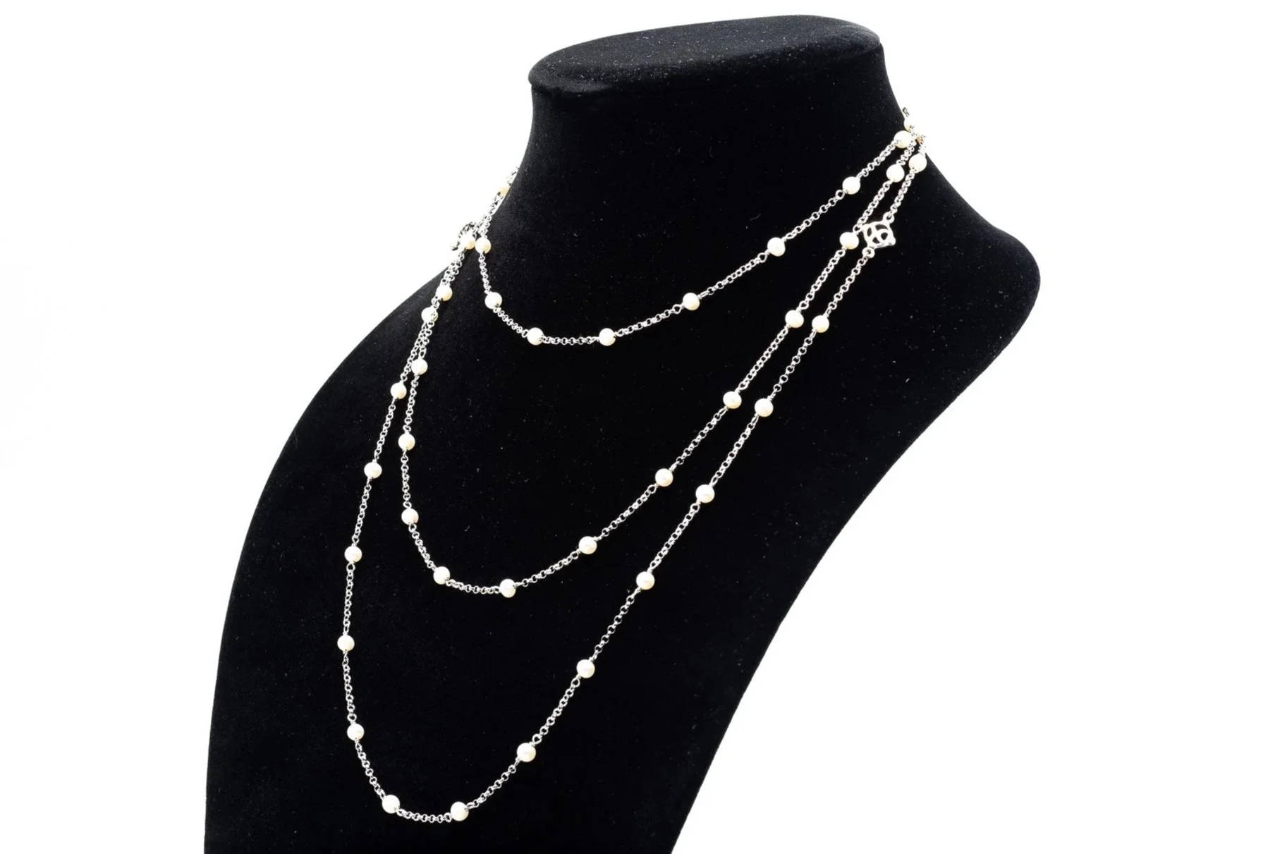 (S)Sterling Silver Freshwater Cultured Pearl David Yurman Necklace