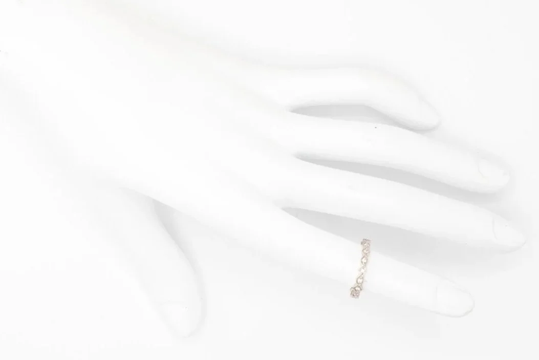 (H)White Gold Round Brilliant Cut Diamond Band