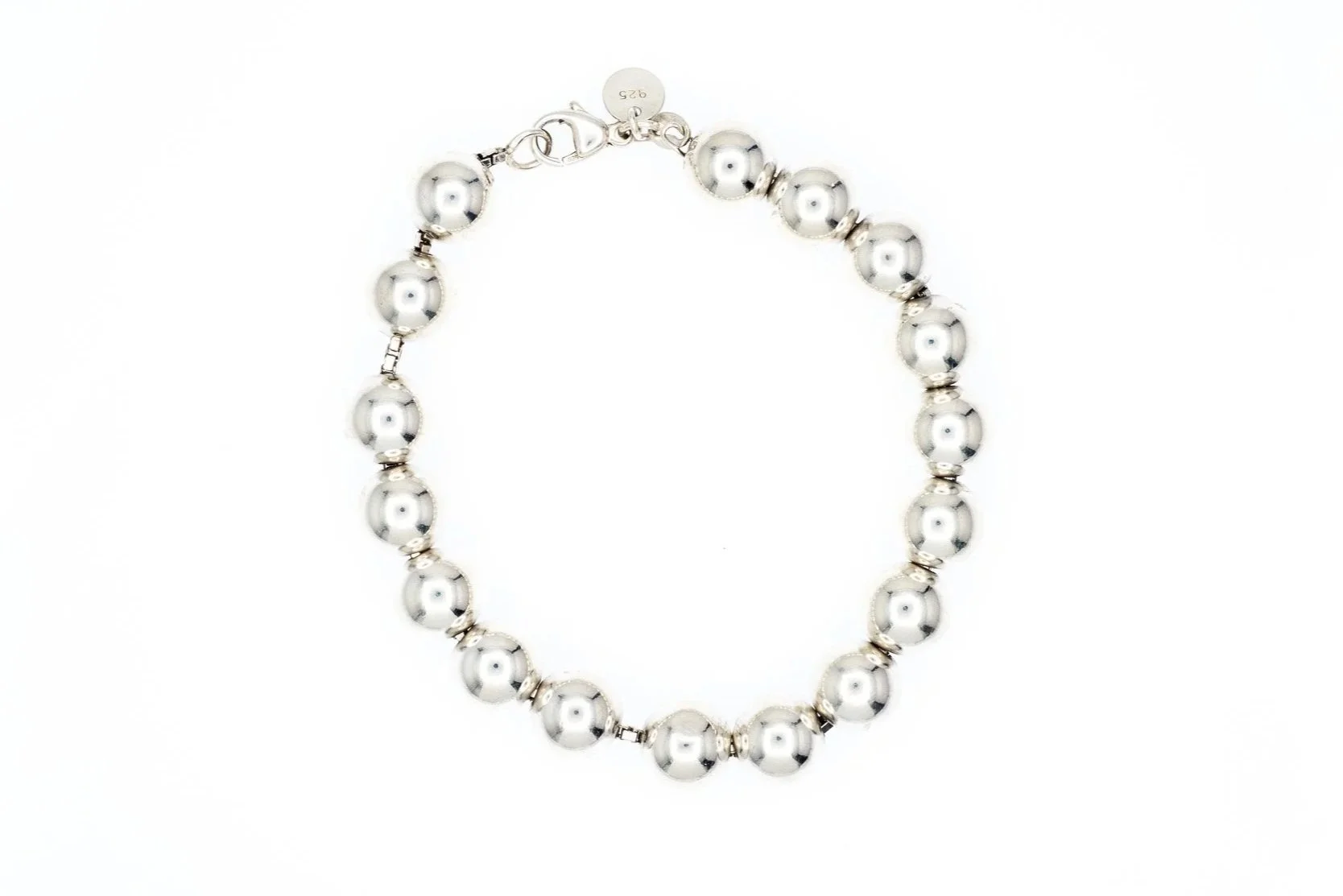 (T)Sterling Silver Tiffany & Co. Designer Bead Bracelet