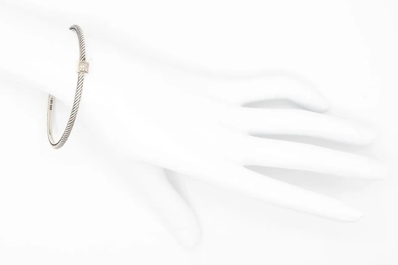 (H)Sterling Silver Designer David Yurman Bracelet