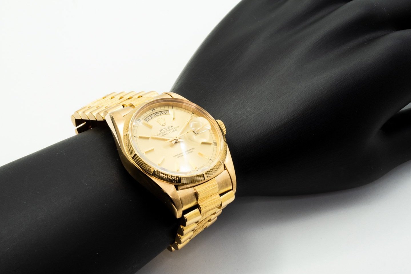 (W)36mm Yellow Gold Swiss Made Rolex Oyster Perpetual President Wristwatch