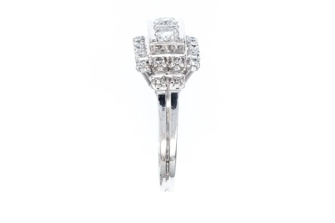 (S)White Gold Multi Diamond Ring