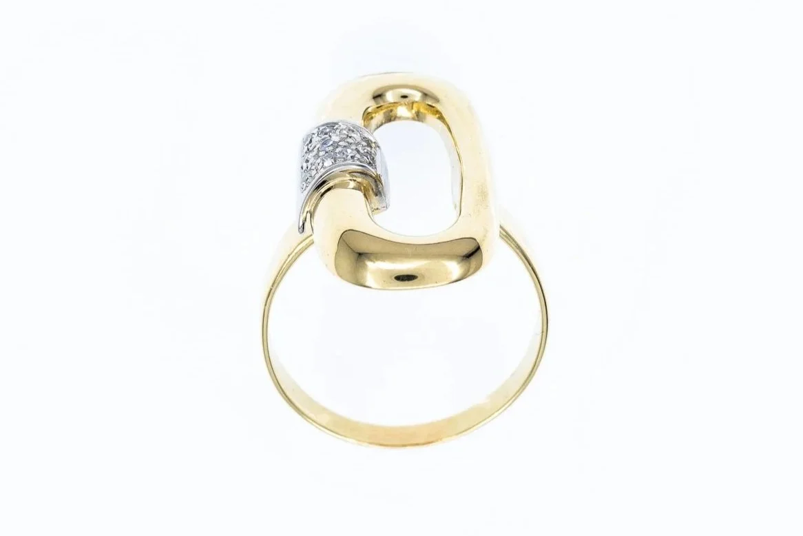 (F)White Yellow Gold Multi Diamond Ring