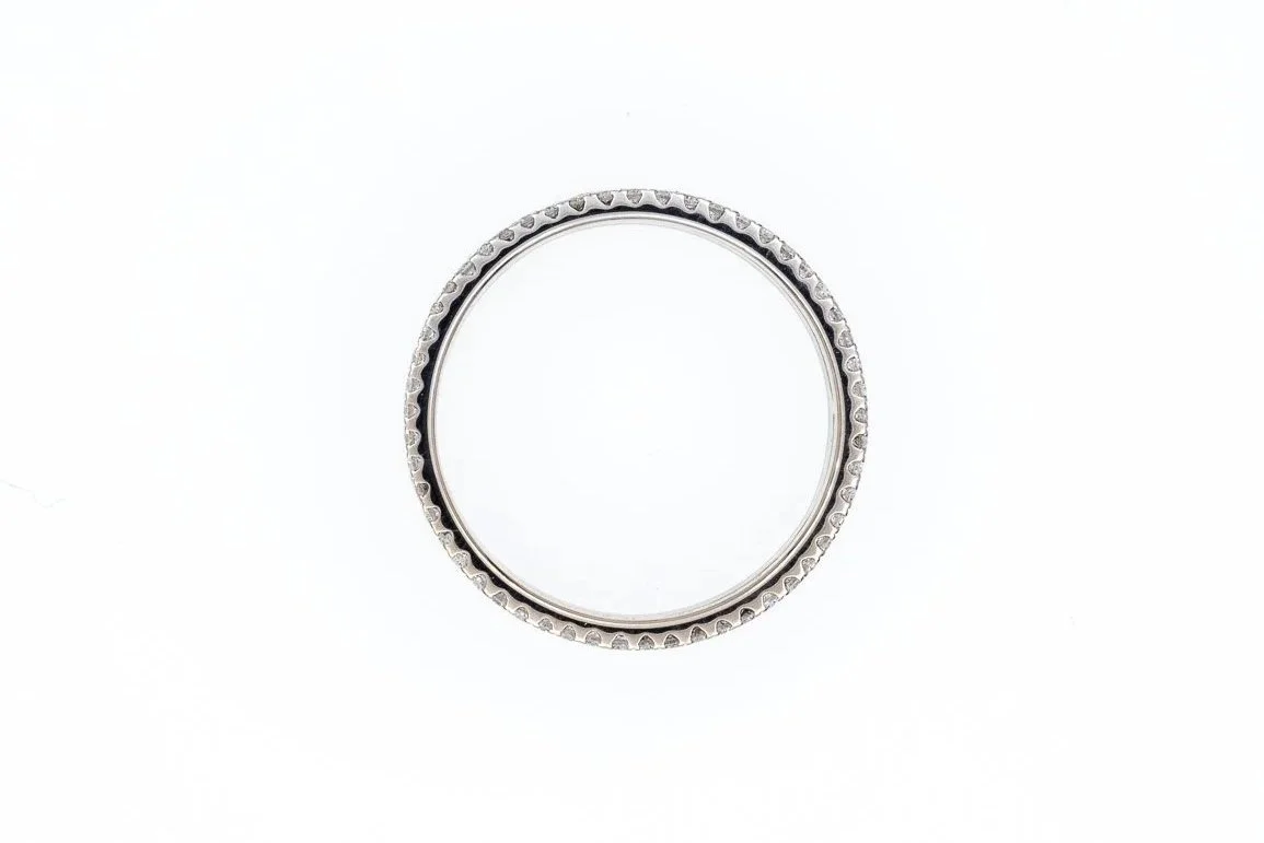 (F)White Gold Diamond Designer Simon G Eternity Band