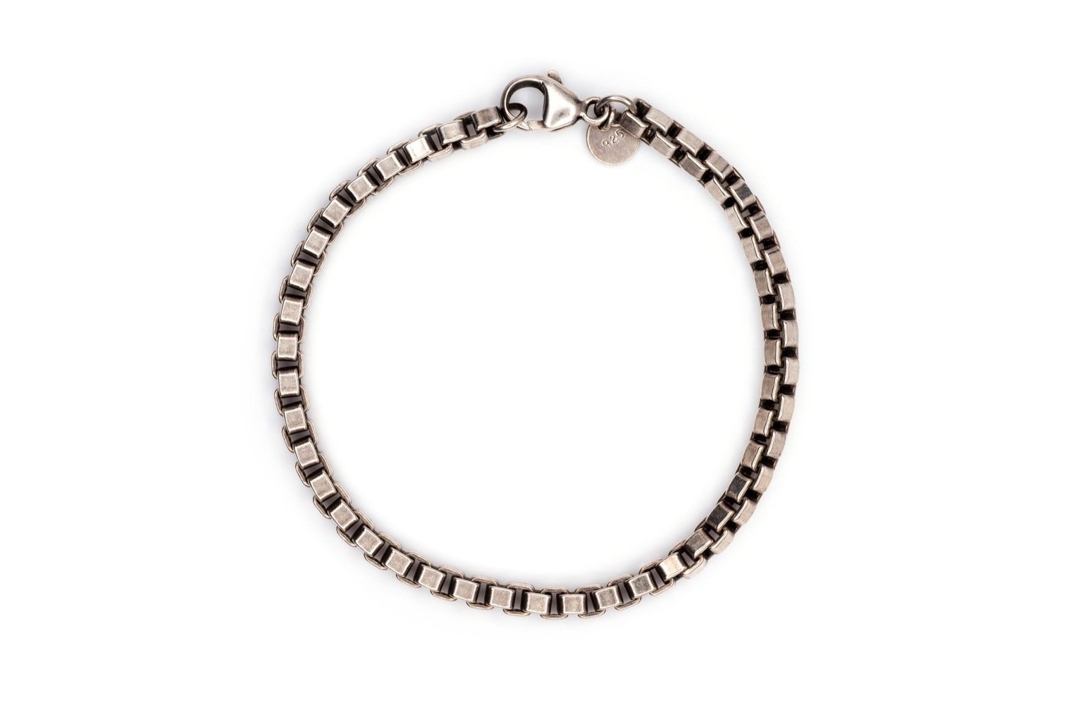 (T)Sterling Silver Tiffany Venetian Link Bracelet