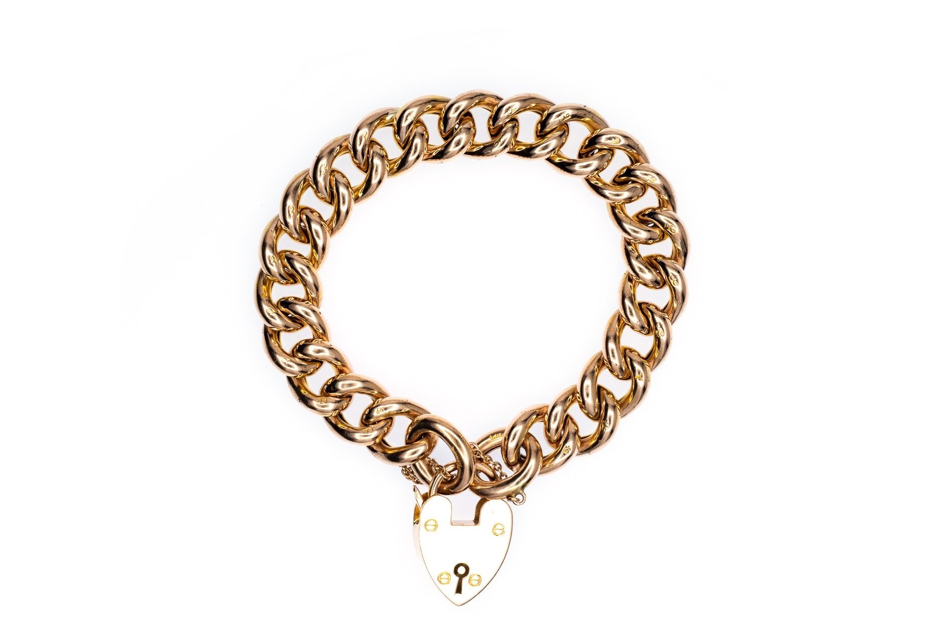(T)Yellow Gold Curb Link Bracelet