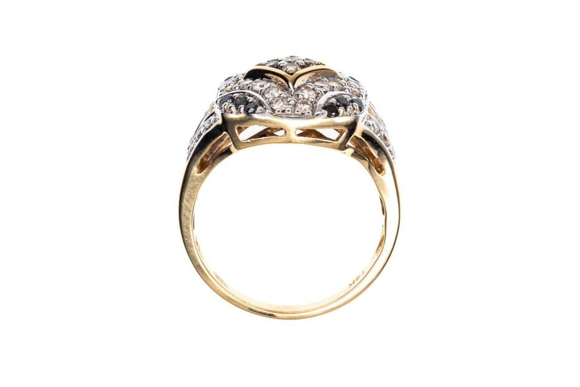 (F)Yellow Gold Round Brilliant Cut Multi Diamond Ring