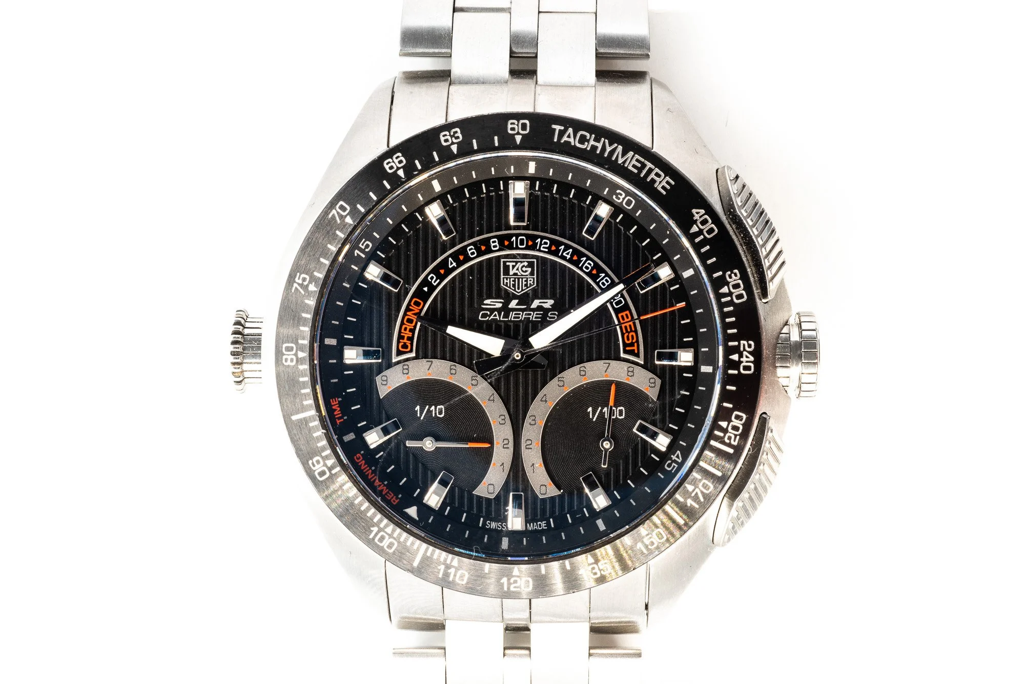 (T)47mm Stainless Steel Tag Heuer SLR Calibre S Quartz Wristwatch