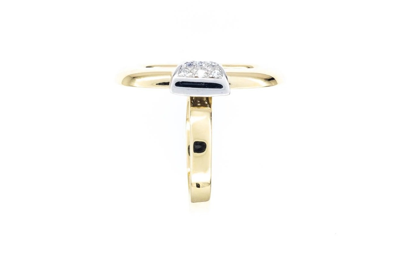 (S)White Yellow Gold Multi Diamond Ring
