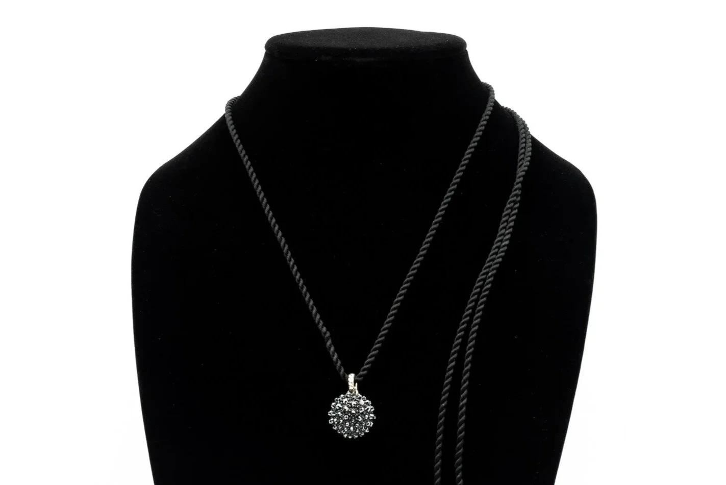 (F)Sterling Silver Hematite David Yurman Osetra Designer Pendant