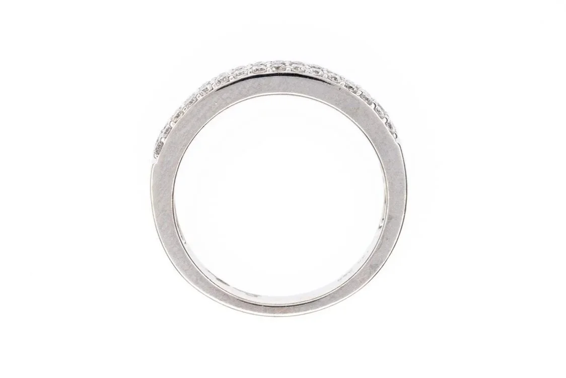 (F)White Gold Round Brilliant Cut Diamond Band