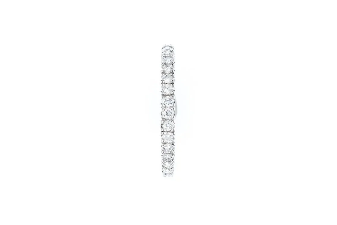 (S)White Gold Round Brilliant Cut Diamond Eternity Band