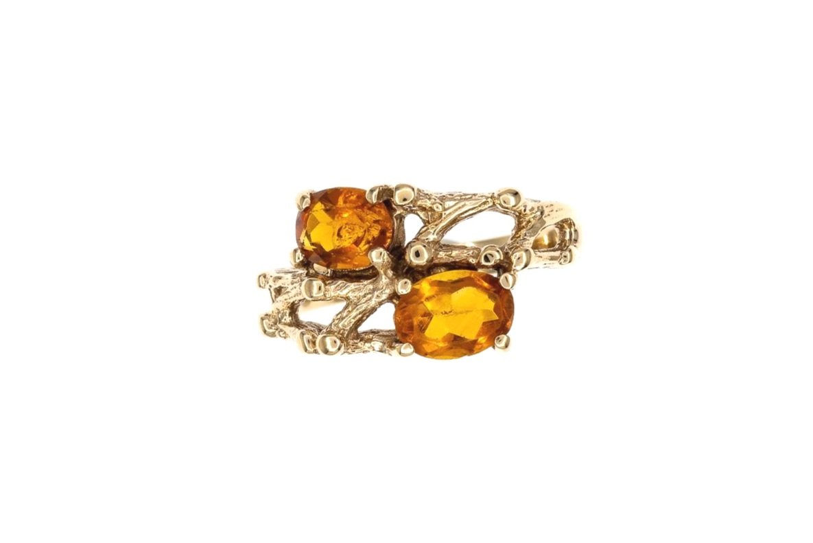 (T)Yellow Gold Citrine Gemstone Ring