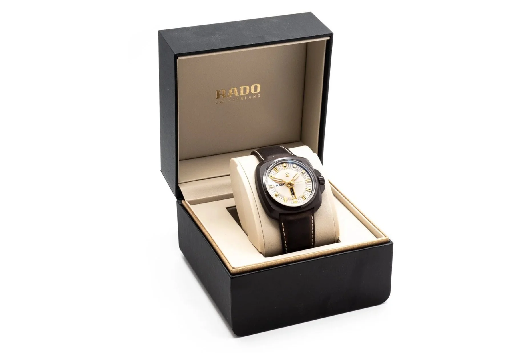 (Box)Rado HyperChrome Ceramic Stainless Steel Automatic Day/Date Wristwatch
