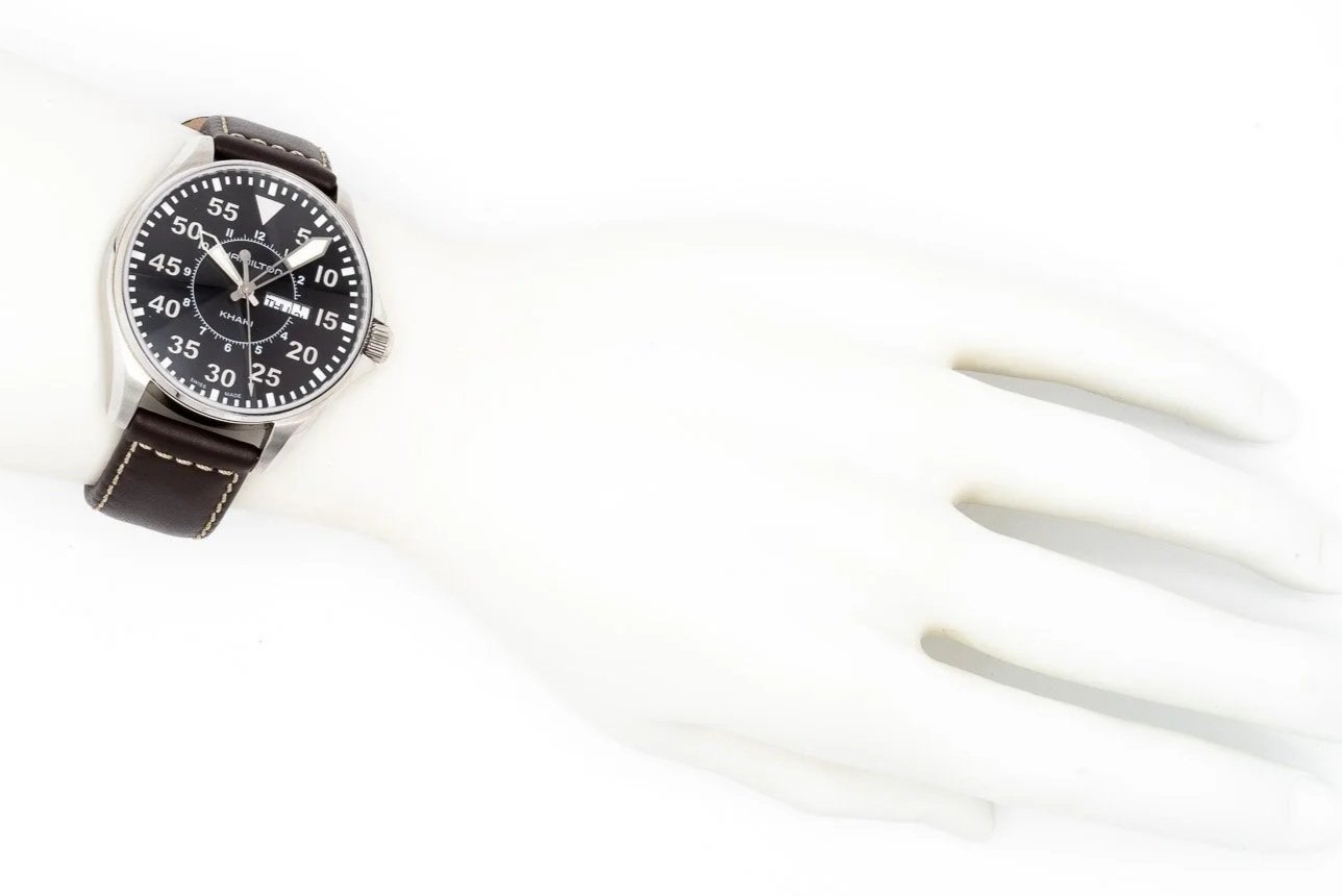 (H)42mm Stainless Steel Hamilton Khaki Aviation Quartz Wristwatch