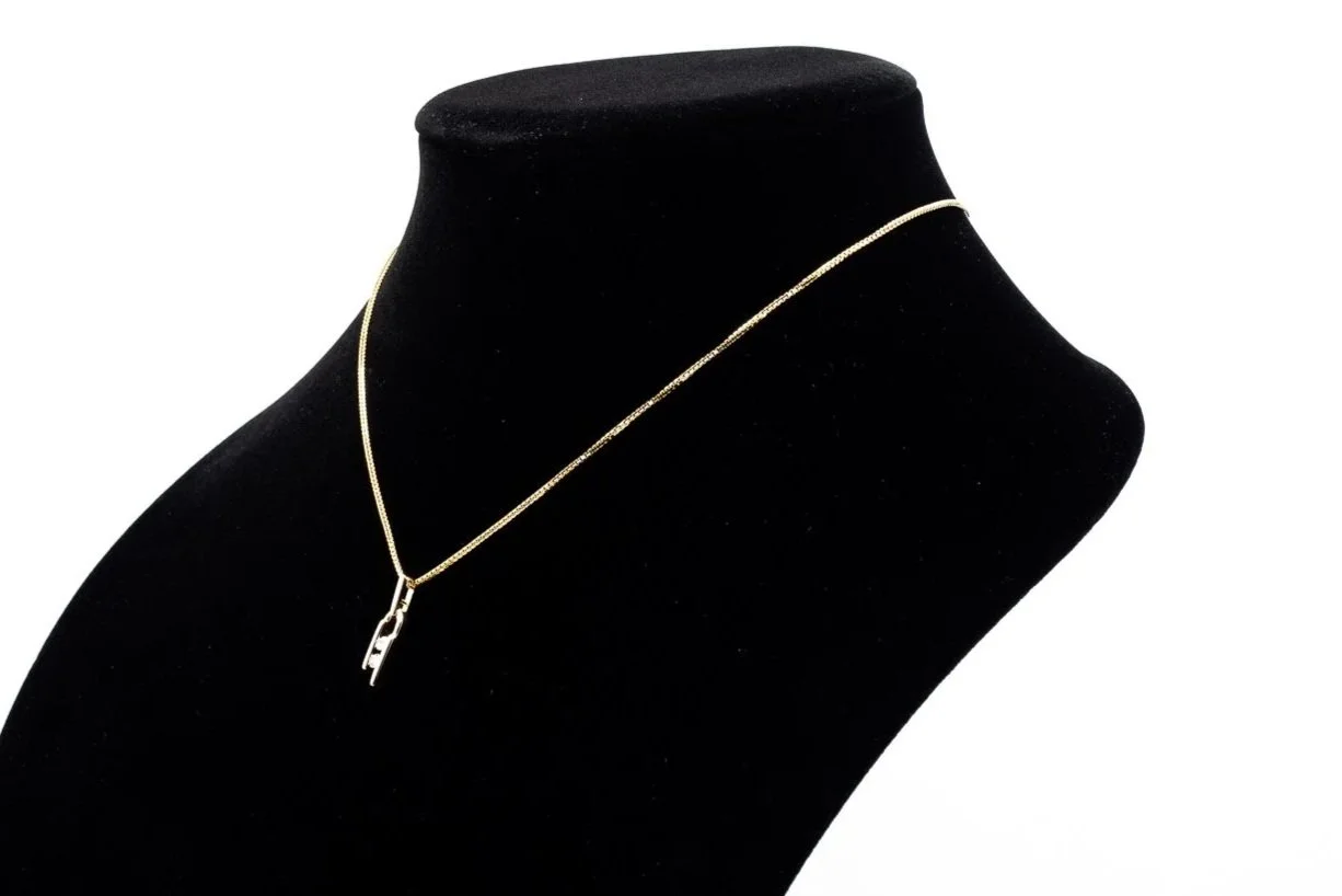 (S)Yellow Gold Diamond Drop Dangle Pendant
