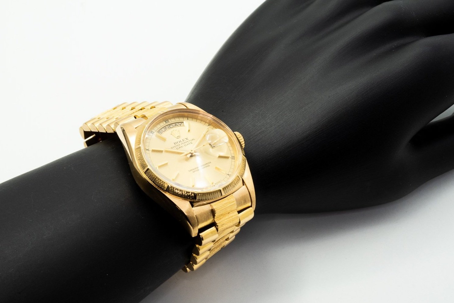 (W)36mm Yellow Gold Swiss Made Rolex Oyster Perpetual President Wristwatch