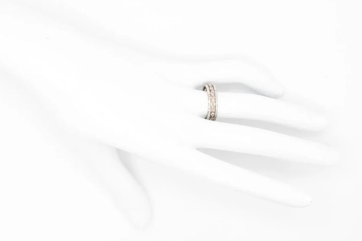 (H)White Gold Diamond Designer Simon G Eternity Band