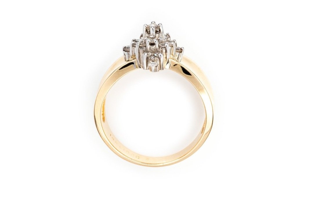 (F)Yellow Gold Multi Diamond Ring
