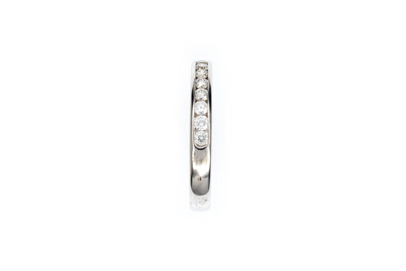 (S)White Gold Sapphire Diamond Birks Band