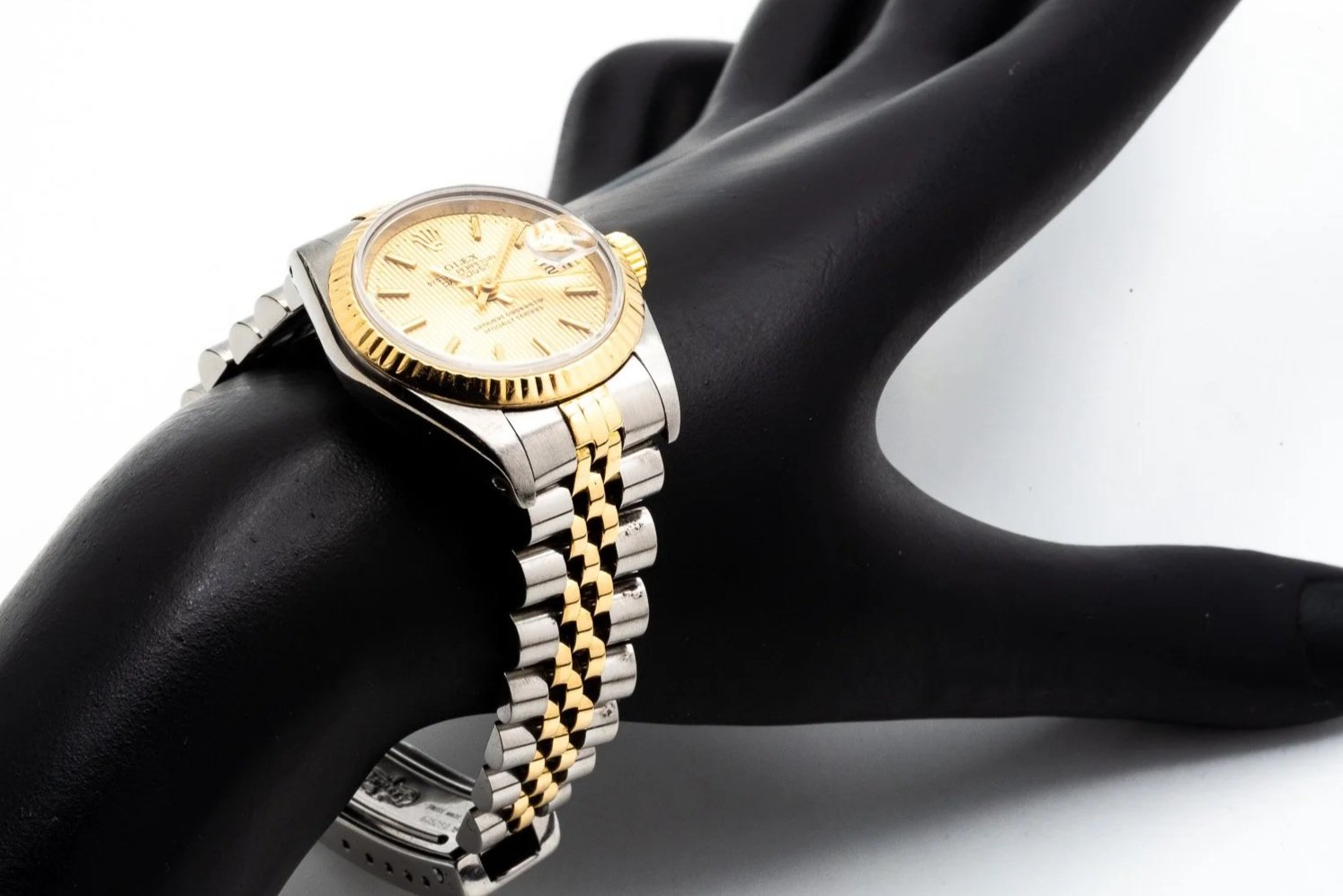 (W)26mm Stainless Steel Yellow Gold Rolex Oyster Perpetual Datejust Wristwatch