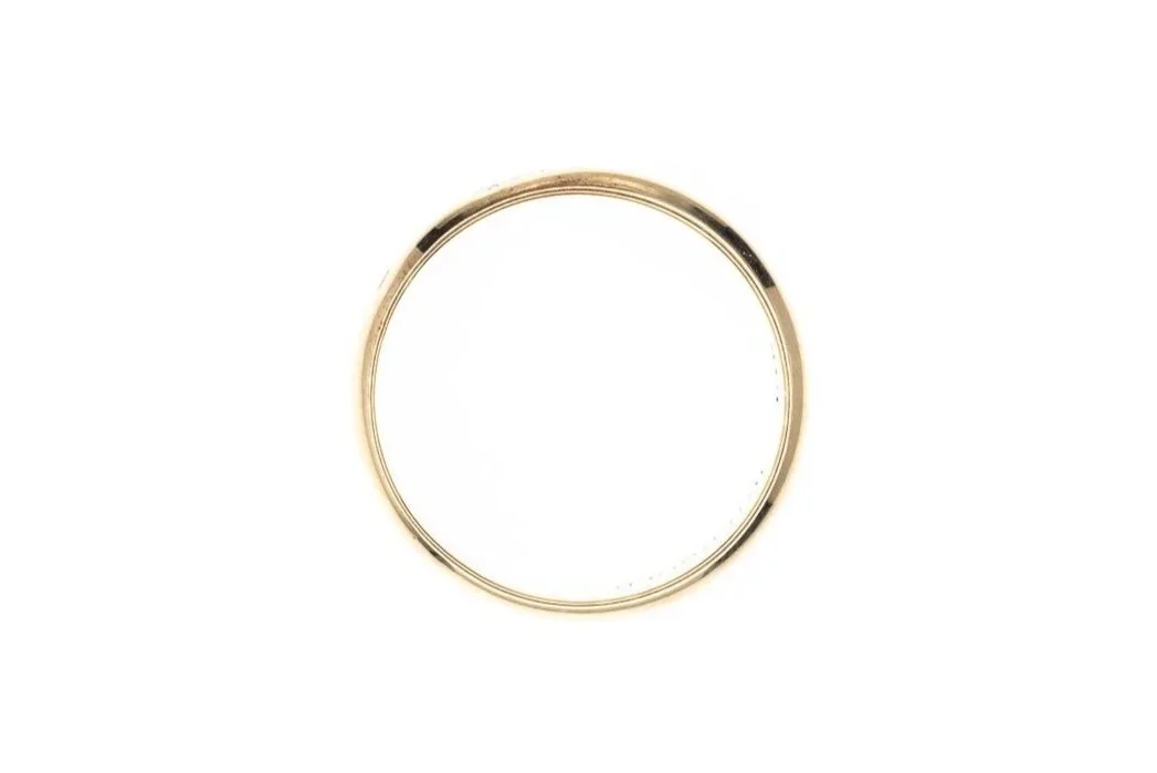 (F)Yellow Gold Round Brilliant Cut Diamond Band