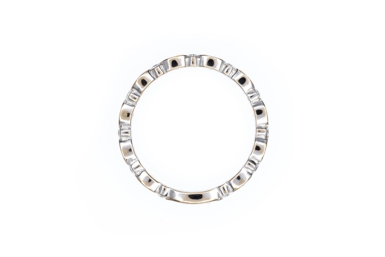 (F)White Gold Round Brilliant Cut Diamond Band
