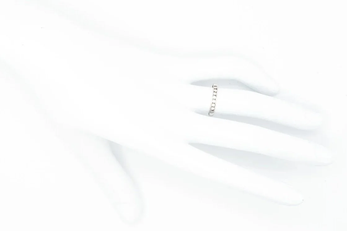 (H)White Gold Round Brilliant Cut Diamond Band